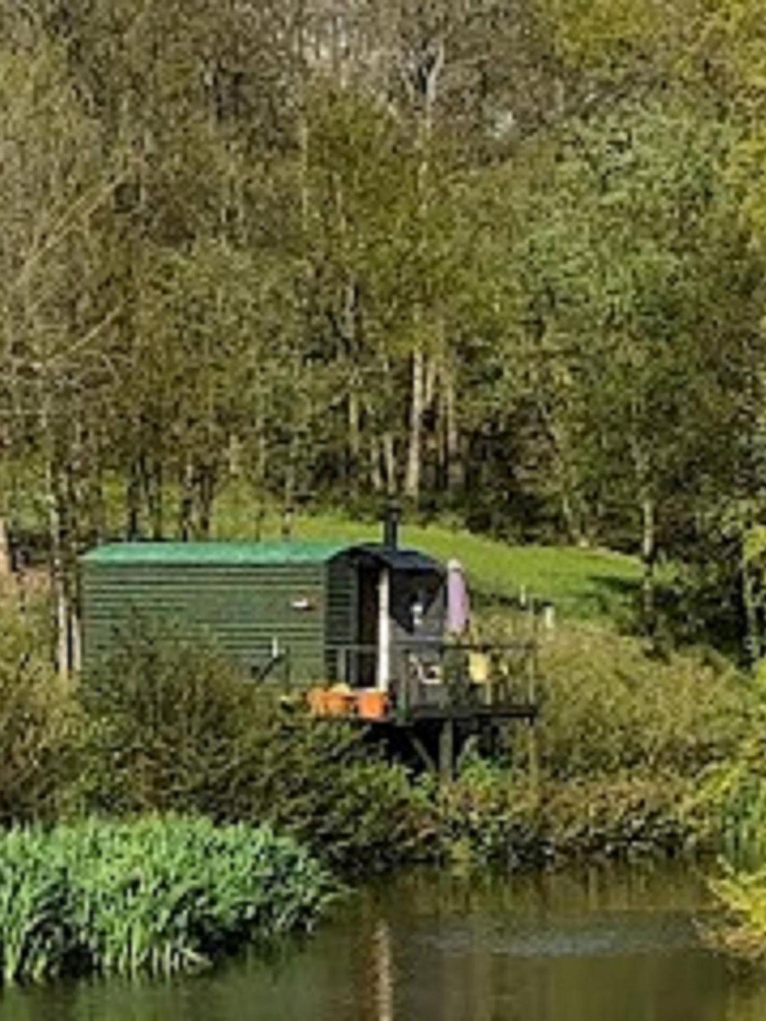 Snug & Secluded Lakeside Shepherds Hut 'Carp' Uckfield Bagian luar foto